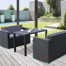 카페 테라스 쇼파 리조트 아울렛 플라스틱테이블 세트, 콤비네이션노르딕더블+더블+스퀘어테이블