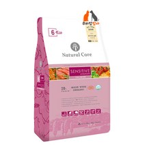 네츄럴코어 강아지 에코6 살몬(연어) 큰알(12mm)/ 작은알(8mm) 6 10kg+샘플사료 35g*18개(면역력 강화 피부재생 가수분해 연어 오리 살코기 각종 기능성 원료함유), 에코6 작은알(8mm) 6kg+샘플사료 14개