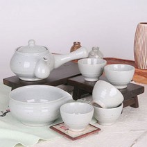 남가커머스 고백자 무지 5인 다기세트(8p) 다도 전통 찻잔세트 예쁜다기 04956-50964ea, namgac 본상품선택