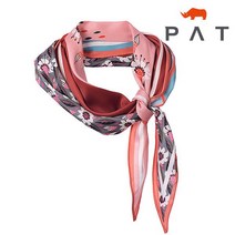 PAT 플라워 배색 마름모 스카프 1G27711