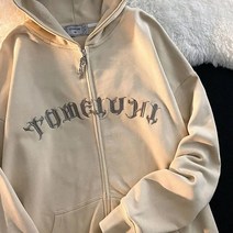 여성 후리스 후드집업 미국 패션 Y2K 해골 인쇄 애니메이션 남성 긴 소매 지퍼 자 켓 Streetwear 풀 오버 스웨터
