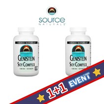 소스내추럴스 1+1 제니스테인 1000mg 120정 콩 이소플라본 식이섬유 함유 비건, 1개, 기본
