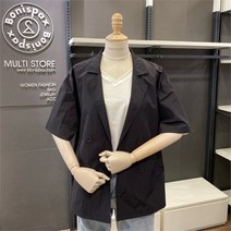 [보니스팍스] NC02 더블버튼 반팔 재킷 B28JK110