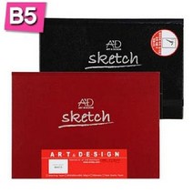 S1006-검정 양장스케치북 B5 105g 제본 80장 -43977 _ 301998EA, 본상품선택