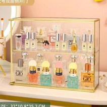 골드프레임 향수 수납 박스 테이블 화장대 정리함 아크릴 화장품 소품 선반 피규어 미니어처, 투명 아크릴 1단개