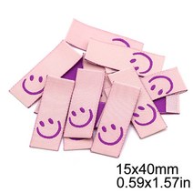 50pcs Cartoon Animals Cloth Labels 옷 Handma Label Bear Smiley Rabbit Hand Ma Tags on Hats Bags Sewi, 03 03