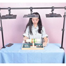 LED테이블라이트 액세서리 조명 제품촬영 카메라 소품, 플로어 3플랫램프+버섯조명 패키지