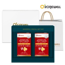 로니웰 면역케어 레드 프로폴리스 선물세트 + 쇼핑백, 2개, 60정
