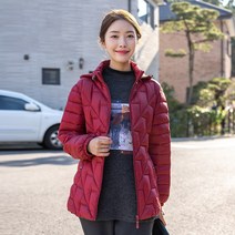 엄마옷 모슬린 후드 하프 패딩 점퍼 JP110198마담 미시옷 50대 중년여성의류 60대 엄마옷 빅사이즈 할머니옷 여성옷