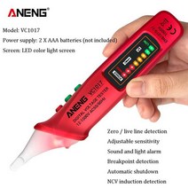 메가테스터기 멀티미터기 전기검진기 비접촉검전기 누전 전기 ANENG 다이어리 17 전압계 감지기 비접촉 펜, 07 red