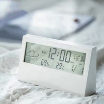 웰닷 디지털 투명LCD 온습도계 온도 습도 시계 알람 요일 기능, 상세페이지 참조, 상세페이지 참조
