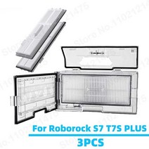 Roborock S7 S70 S75 T7S PLUS 용 먼지통 교체용 부품 쓰레기통 세척 가능 HEPA 필터 로봇 진공 청소기 액세서리, [03] 1Dust Box 2 Filter, 03 1Dust Box 2 Filter