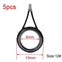낚시대 릴 수리 복원 낚싯대 가이드 링 5 개/대 3mm-23mm 내부 직경 빈티지 타원형 낚시 톱 극 키트 라인 세트, 12