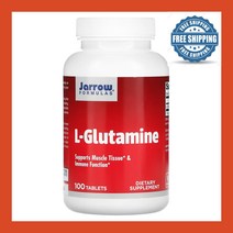 Jarrow Formulas 재로우포뮬러스 L-Glutamine L-글루타민 100정 스테아르산마그네슘 Magnesium Stearate 스테아르산 Stearic Acid