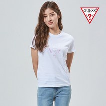 [게스] 여성 오로라필름 무테삼각 반팔티 OM2K0544
