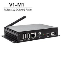 미디어박스 미디소프트 영상재생 미디어플레이어 디지털 간판 플레이어 4K WiFi/LAN 광고 미디어 상자 비, 01 V1-M1_02 Eu 플러그