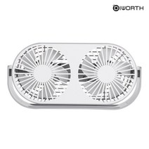 디월스 엘립스빈 충전식 듀얼선풍기 AQ20W, 화이트(AQ20W)
