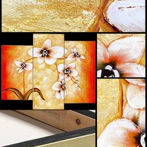 [리비에르의 화실][무료배송 19800원 / 재고 소진시 종료] 대형 핸드메이드 유화 그림액자 5종 택일 / 유화액자 사무실액자 유화그림액자 핸드메이드 페인팅 월아트 해바라기그림, 골든 화이트 플라워 NY-3199 그림액자