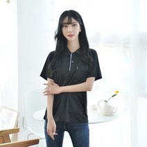왈가닥 쿨론 페브릭 이중 카라티 반팔 티셔츠 (남여공용)