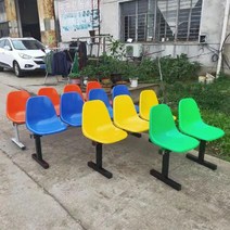 웨이팅 버스정류장의자 옥외용 등의자 정원 버스 야구장 의자, 2인방은오렌지색을강화해요