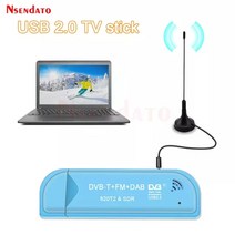 tv수신기 tv안테나 디지털 rtl2832u 앰프 r820t2 usb2.0 스마트 dvb-t sdr 스틱 튜너 dvb-t + fm + dab rtl sdr 동글 (승리 용, 배터리 블리스 터, 파란색