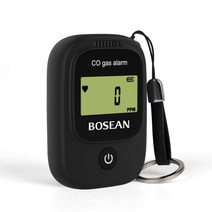복합가스 측정기 가스 탑기기 산소농도 Bosean 휴대용 일산화탄소 감지기 미니 자동차 디지털 CO 알람 모니터 0-1000PPM 사운드 라이트 진동 산업용 센서, 01 Black, Black