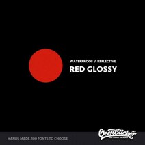 사용자 정의 텍스트 데칼 스티커 자동차 오토바이 자전거 보트 상점 창 방수 oem에 대한 이름 슬로건 회사 번호 12-40cm130872, Reflective Red, 40cm