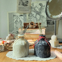 앤티크 향수병 화병 캔들, 검정, 가든파티