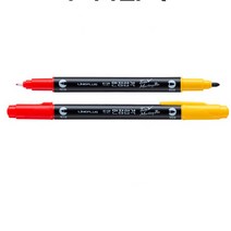 양쪽 컴퓨터용 싸인펜12개 검정빨강 시험 사인팬 수험생 테스트 설문지 체크 필기구 채커 마킹 마커 컴싸, 기본