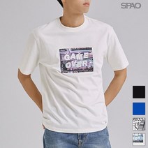 스파오 스파오 (그래픽) 뉴트로 포토 반팔 티셔츠_SPRA937C52