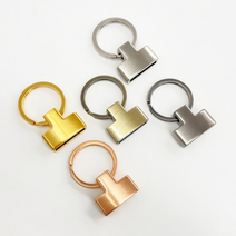 [국산 코팅도금] 키홀더 T자 키링 23mm 키링 키홀더 열쇠고리 열쇠장식 키링 DIY 키링만들기 팔찌 카드지갑 핸드백장식 파우치 부자재 가방고리 가죽가방 가죽공예, 24k 골드사틴(코팅)