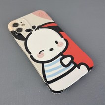 포차코 헬로키티 아이폰호환 전기종 십이 십삼 미니 십사프로맥스 6/7/8플러스 SE2/3세대 귀여운 BAR형 카메라렌즈 보호 유광 하드폰케이스