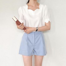 러블리감성 여행 원턱 슬랙스 반바지