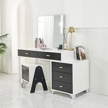 [솔직한가격] I610 확장형 서랍 화장대 1200 (거울미포함) 4colors가구전문점 빠른대응, 그레이화이트(골드)