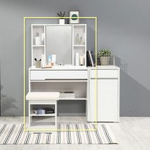 [우아미아이] [우아미가구]도디아 화장대 세트 800, 색상:네이비