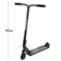 100mm pu 휠 경량 프리 스타일 익스 트림 스쿠터가 장착 된 90 cm 프로 스턴트 킥 스쿠터, Black_3