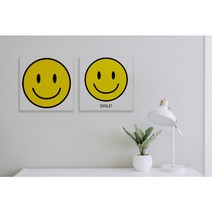 안나의방 스마일액자 웃는얼굴액자 아이방액자 캔버스액자 스마일그림 학원인테리어, 스마일