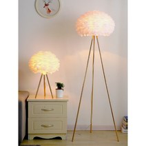 북유럽풍 깃털 조명 장 스탠드 부부의세계 무드 조명등, 20