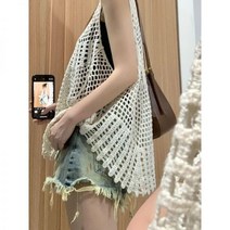 코바늘조끼 손뜨개 뷔스티에 펀칭 모리룩 크로쉐 할머니 여자