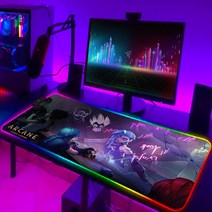 게이밍 의자리그 오브 레전드 컴퓨터 매트 RGB 마우스 게임 패드 Pc 액세서리 게이머 키보드 애니메이션, 02 HC006616_03 300x600x3mm