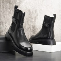 4CM 남성 롱 첼시 부츠 미드 하이 탑 트렌드 엔지니어부츠