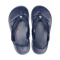 크록스 남아용 크록밴드 스트랩 플립 키즈 205777-410