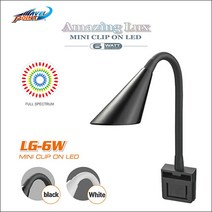 웨이브포인트 클립LED 6W[블랙] 관상어 수초 해수어 조명30큐브 F450이하수조, 1개