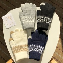 홀리지 사루 여성 겨울 니트 스크린터치 장갑