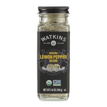 정품 Watk Gourmet 유기농 향신료 병 레몬 후추 블렌드 102.1g(3.6온스) 102.1g(3.6온스)