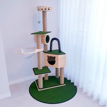 가르르 원목 우주선 캣타워 투명해먹 DIY, 1set, 그린