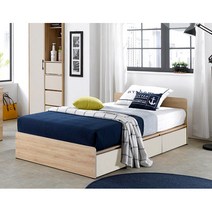 라스코홈 사나 3단 서랍침대 프레임 SS, 오크