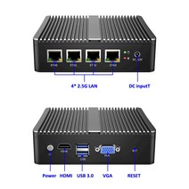미니pc 팬리스 미니 PC 4 인텔 2.5G LAN 스위치 셀러론 J4125 4x2500M i225 Nic 미니 라우터 서버 ESXI HD-, 03 No System_03 UK, 02 8GB DDR4 128GB SSD