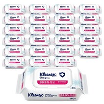 크리넥스 안심 물티슈 캡형 60매 24팩