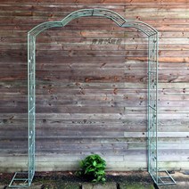 가든아치 장미 아치 게이트 터널 대형 넝쿨 정원 지지대 철제 펜스, 1개, 그린 180x40x240